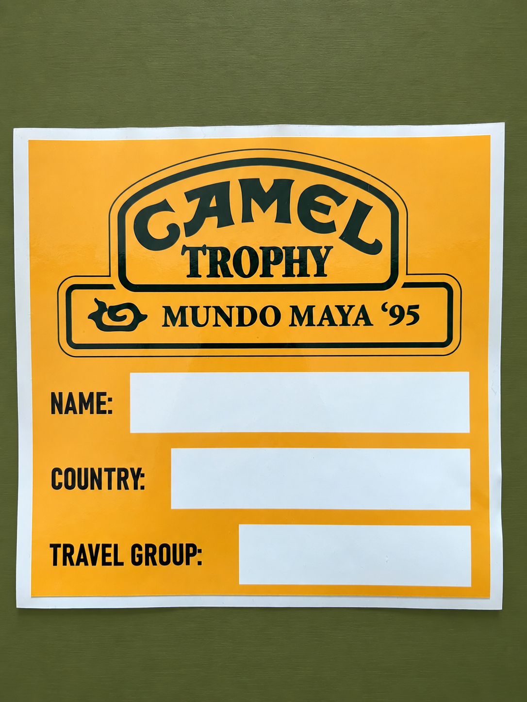 PEGATINA CAMEL TROPHY – Mundo Maya ’95